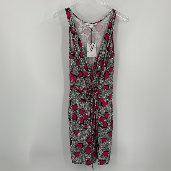 DVF Diane von Furstenberg Oblixe Cheetah Island Dhalia shift dress pink new 6 - Picture 3 of 6